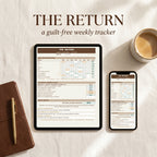 The Return | Guilt-Free Islamic Weekly Tracker | Prayer, Qur'an & Habit Planner | Google Sheets Template